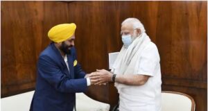 मुख्यमंत्री बनने उपरांत भगवंत मान ने की प्रधानमंत्री नरेन्द्र मोदी से मुलाकात