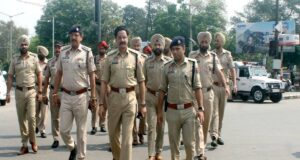 ਲੋਕ ਸਭਾ ਚੋਣ ਦੀ ਸੁਰੱਖਿਆ ਨੂੰ ਲੈ ਕੇ ਕੀਤਾ ਫਲਾਈਂਗ ਮਾਰਚ