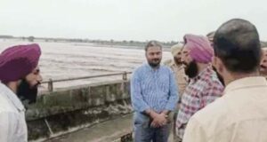 पठानकोट के बामियाल क्षेत्र मेंं आई बाढ़