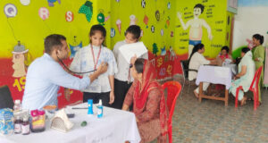 फ्री मैडिकल कैप के अंतर्गत 135 बच्चों तथा 150 महिलाओं का किया गया चैकअप