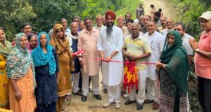 गांव झरेड़ा में विकास कार्य का उद्घाटन करते हुए विधायक कर्मवीर घुम्मण तथा अन्य