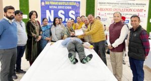 एसपीएन कॉलेज में किया गया रक्तदान शिविर आयोजित