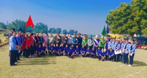 ਖੇਡ ਉਤਸਵ ਦਾ ਉਦਘਾਟਨ ਕਰਨ ਸਮੇਂ ਮੁੱਖ ਮਹਿਮਾਨ ਸੈਣੀ,ਅਮਿਤ ਪਾਠਕ, ਪਰਦੀਪ ਕੌਰ, ਸਰਬਜੀਤ ਮੋਮੀ, ਪ੍ਰਿੰਸੀਪਲ ਅਮਨਦੀਪ ਢਿੱਲੋਂ ਤੇ ਹੋਰ