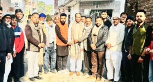 होशियारपुर जिला प्रभारी बनने पर किया गया बलकीश राज को सम्मानित