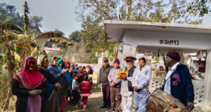 प्रभु श्री राम के धाम से अक्षत कलश गांव खंगवाडी पहुंचने पर भव्य स्वागत