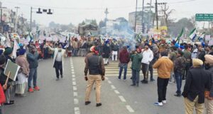 किसान मजदूर सघर्ष कमेटी पंजाब ने निकाला शहर में रोष प्रदर्शन