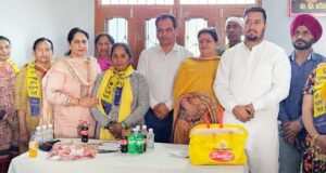 बाबा गद्दिया में कांग्रेस को झटका, राजिन्द्र कौर विर्दी साथियों सहित आप में शामिल