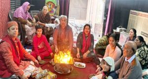 शनिदेव मंदिर निगाहा मोहल्ला में श्रद्धा एवं भक्ति भाव से मनाया मूर्ति स्थापना दिवस