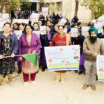 स्वास्थ्य विभाग की ओर से टीकाकरण के विशेष सप्ताह को लेकर निकाली गयी जागरूकता रैली